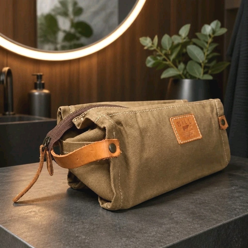 Will Leather Goods Waxed Canvas Beige Bag